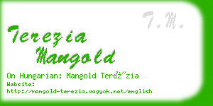 terezia mangold business card